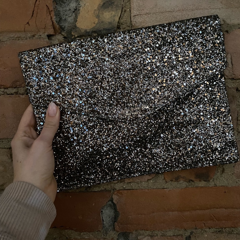 Glittery Kate Spade Laurel Way Envelope Clutch